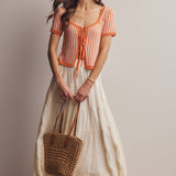 Crystal Clear Tie Knit Top
