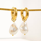 Oceana Gold Statement Large Pearl Earring
