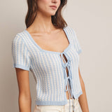 Crystal Clear Tie Knit Top