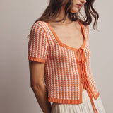 Crystal Clear Tie Knit Top