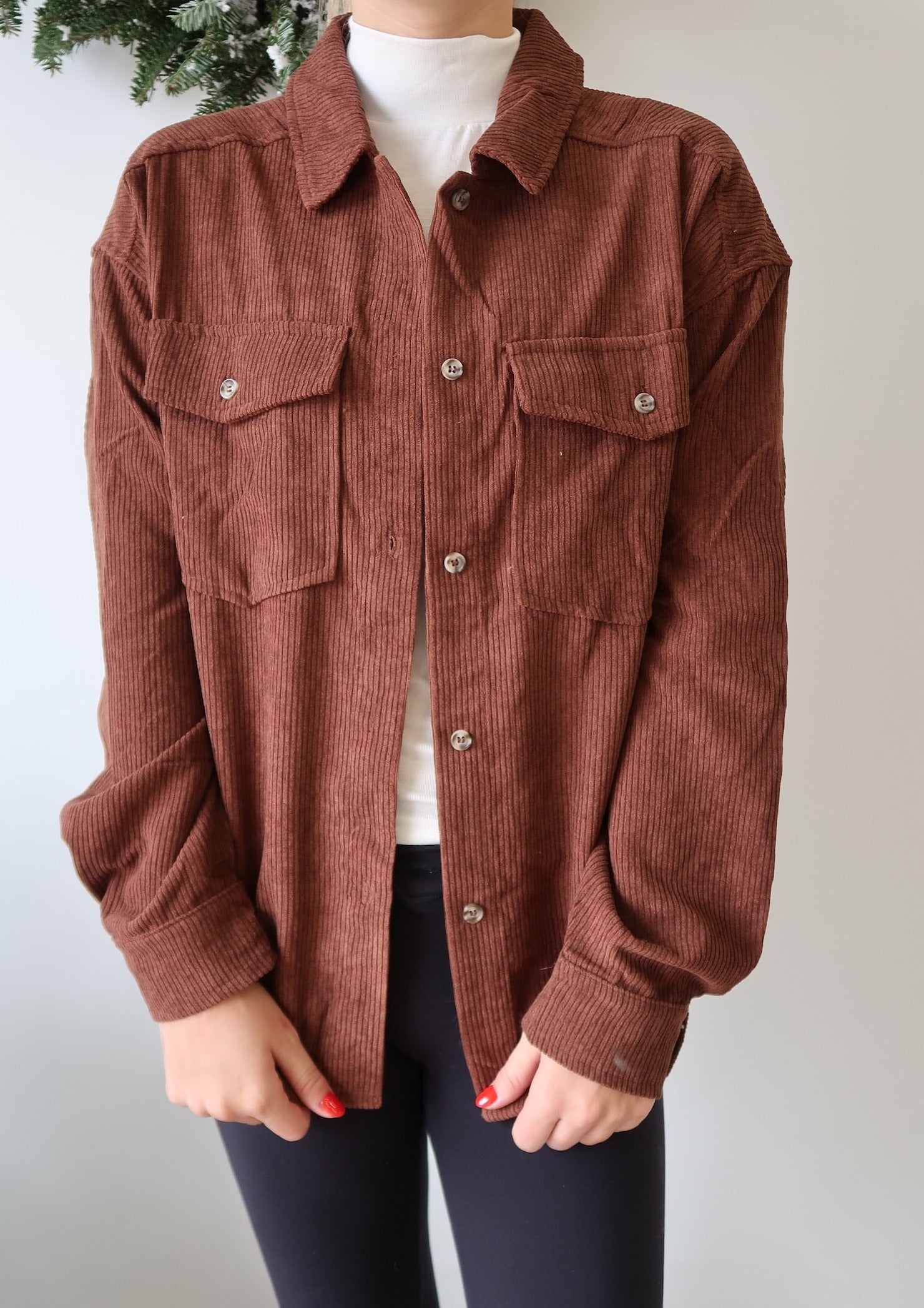 Calm and Collected Corduroy Button Up