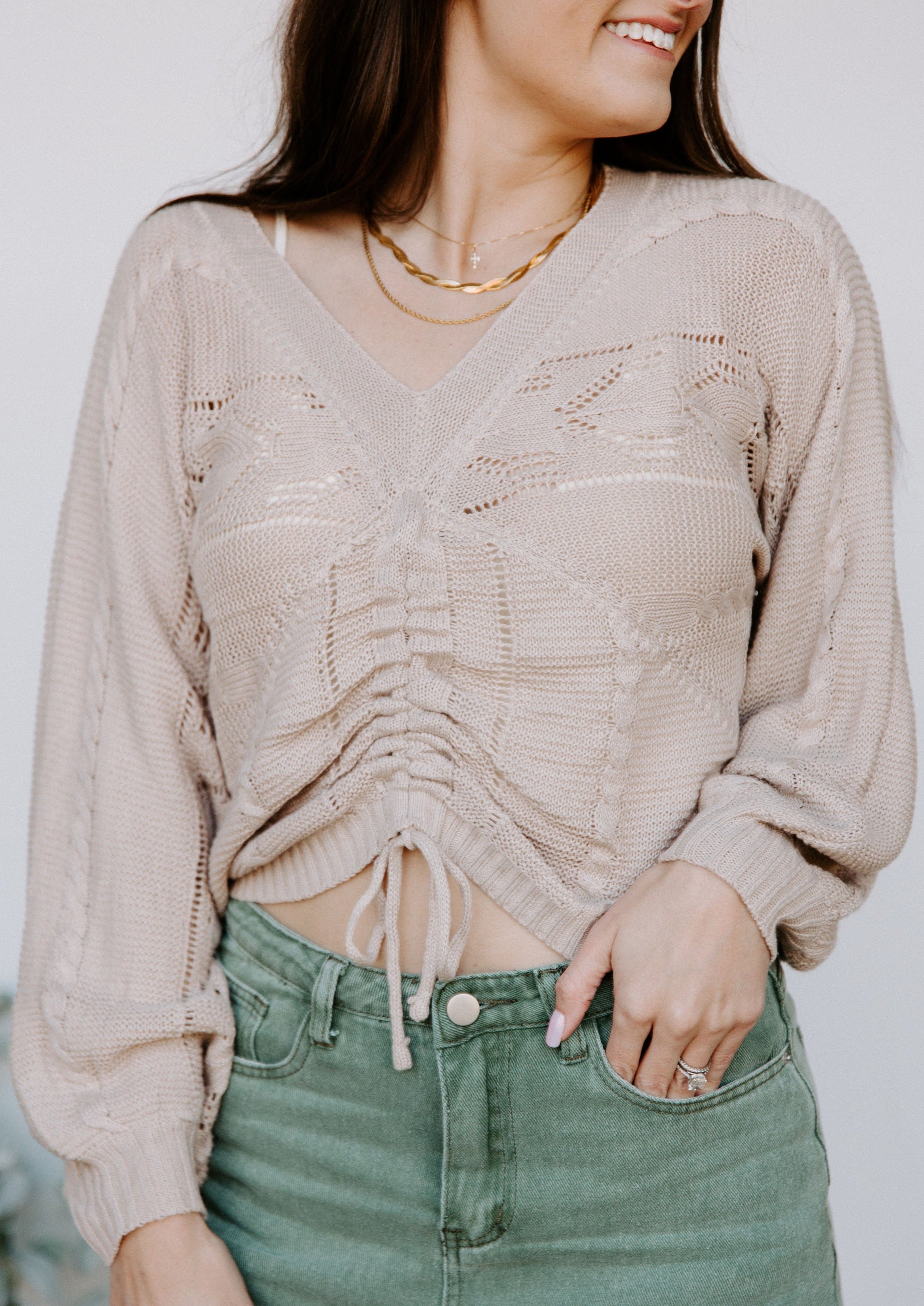 Abril Ruched Sweater